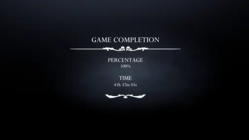 Game completion: 100%; Time: 41h 37m